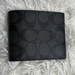 Coach Black Signature Leather Wallet